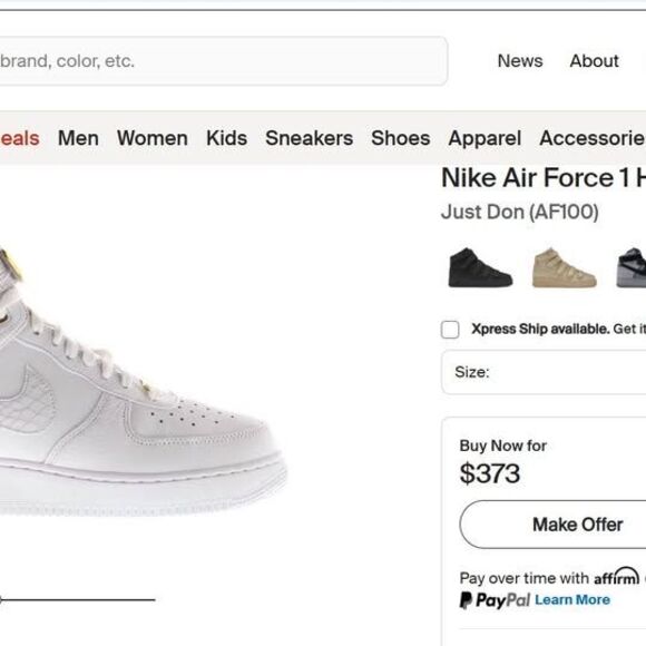 *Signed* Nike Air Force 1 High Just Don (AF100) Men\'s 11 main image 7